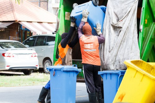 Professional office clearance team at work in a Holborn office